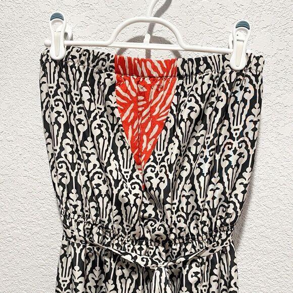 THML Strapless Ikat Maxi Dress Women’s Medium Lined Slit Boho Chic Southwestern - Picture 5 of 11